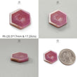 Rosemary Pink Sheen Sapphire Trapiche Flat Slices : Natural Untreated Sapphire Gemstone Hexagon Shape 1pc For Jewelry