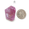 Rosemary Pink Sheen Sapphire Flat Slices : Natural Untreated Sapphire Gemstone Hexagon Shape 1pc For Jewelry