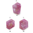 Rosemary Pink Sheen Sapphire Flat Slices : Natural Untreated Sapphire Gemstone Hexagon Shape 1pc For Jewelry