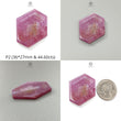 Rosemary Pink Sheen Sapphire Flat Slices : Natural Untreated Sapphire Gemstone Hexagon Shape 1pc For Jewelry