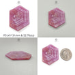 Rosemary Pink Sheen Sapphire Flat Slices : Natural Untreated Sapphire Gemstone Hexagon Shape 1pc For Jewelry