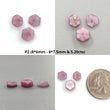 Rosemary Pink Sapphire Trapiche Flat Slices: Natural Untreated Sapphire Gemstone Hexagon Shape Pair For Jewelry