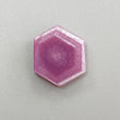 Rosemary Pink Sapphire Gemstone Flat Slices : Natural Untreated Unheated Sheen Sapphire Hexagon Shape 1pc For Jewelry