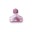 Rosemary Pink Sapphire Flat Slices: Natural Untreated Sapphire Gemstone Uneven Shape 2pcs For Jewelry