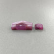 Rosemary Pink Sapphire Flat Slices: Natural Untreated Sapphire Gemstone Uneven Shape 2pcs For Jewelry