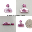 Rosemary Pink Sapphire Flat Slices: Natural Untreated Sapphire Gemstone Uneven Shape 2pcs For Jewelry