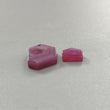 Rosemary Pink Sapphire Flat Slices: Natural Untreated Sapphire Gemstone Uneven Shape 2pcs For Jewelry