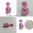 Rosemary Pink Sapphire Flat Slices: Natural Untreated Sapphire Gemstone Uneven Shape 2pcs For Jewelry