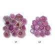 Rosemary Pink Sapphire Trapiche Flat Slices: Natural Untreated Sapphire Gemstone Hexagon Shape Lot For Jewelry