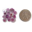 Rosemary Pink Sapphire Trapiche Flat Slices: Natural Untreated Sapphire Gemstone Hexagon Shape Lot For Jewelry