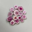 Rosemary Pink Sapphire Trapiche Flat Slices: Natural Untreated Sapphire Gemstone Hexagon Shape Lot For Jewelry