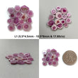 Rosemary Pink Sapphire Trapiche Flat Slices: Natural Untreated Sapphire Gemstone Hexagon Shape Lot For Jewelry