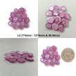 Rosemary Pink Sapphire Trapiche Flat Slices: Natural Untreated Sapphire Gemstone Hexagon Shape Lot For Jewelry