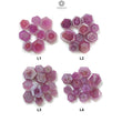 Rosemary Pink Sapphire Trapiche Flat Slices: Natural Untreated Sapphire Gemstone Hexagon Shape Lot For Jewelry