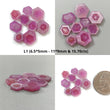 Rosemary Pink Sapphire Trapiche Flat Slices: Natural Untreated Sapphire Gemstone Hexagon Shape Lot For Jewelry