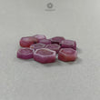 Rosemary Pink Sapphire Trapiche Flat Slices: Natural Untreated Sapphire Gemstone Hexagon Shape Lot For Jewelry