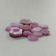 Rosemary Pink Sapphire Trapiche Flat Slices: Natural Untreated Sapphire Gemstone Hexagon Shape Lot For Jewelry