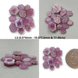 Rosemary Pink Sapphire Trapiche Flat Slices: Natural Untreated Sapphire Gemstone Hexagon Shape Lot For Jewelry