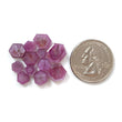 Rosemary Pink Sapphire Trapiche Flat Slices: Natural Untreated Sapphire Gemstone Hexagon Shape Lot For Jewelry