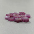 Rosemary Pink Sapphire Trapiche Flat Slices: Natural Untreated Sapphire Gemstone Hexagon Shape Lot For Jewelry