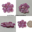 Rosemary Pink Sapphire Trapiche Flat Slices: Natural Untreated Sapphire Gemstone Hexagon Shape Lot For Jewelry