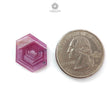 Rosemary Sheen Pink Sapphire Flat Slices: Natural Untreated Sapphire Gemstone Hexagon Shape 1pc For Jewelry