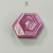 Rosemary Sheen Pink Sapphire Flat Slices: Natural Untreated Sapphire Gemstone Hexagon Shape 1pc For Jewelry