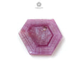 Rosemary Sheen Pink Sapphire Flat Slices: Natural Untreated Sapphire Gemstone Hexagon Shape 1pc For Jewelry