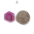 Rosemary Sheen Pink Sapphire Flat Slices: Natural Untreated Sapphire Gemstone Hexagon Shape 1pc For Jewelry