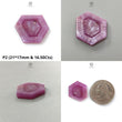 Rosemary Sheen Pink Sapphire Flat Slices: Natural Untreated Sapphire Gemstone Hexagon Shape 1pc For Jewelry