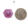 Rosemary Sheen Pink Sapphire Flat Slices: Natural Untreated Sapphire Gemstone Hexagon Shape 1pc For Jewelry