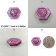 Rosemary Sheen Pink Sapphire Flat Slices: Natural Untreated Sapphire Gemstone Hexagon Shape 1pc For Jewelry