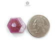 Rosemary Sheen Pink Sapphire Flat Slices: Natural Untreated Sapphire Gemstone Hexagon Shape 1pc For Jewelry