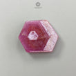 Rosemary Sheen Pink Sapphire Flat Slices: Natural Untreated Sapphire Gemstone Hexagon Shape 1pc For Jewelry