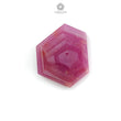 Rosemary Sheen Pink Sapphire Flat Slices: Natural Untreated Sapphire Gemstone Hexagon Shape 1pc For Jewelry