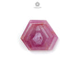 Rosemary Sheen Pink Sapphire Flat Slices: Natural Untreated Sapphire Gemstone Hexagon Shape 1pc For Jewelry