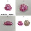 Rosemary Sheen Pink Sapphire Flat Slices: Natural Untreated Sapphire Gemstone Hexagon Shape 1pc For Jewelry