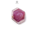 Rosemary Sheen Pink Sapphire Flat Slices: Natural Untreated Sapphire Gemstone Hexagon Shape 1pc For Jewelry