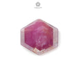 Rosemary Sheen Pink Sapphire Flat Slices: Natural Untreated Sapphire Gemstone Hexagon Shape 1pc For Jewelry