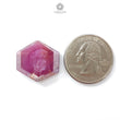 Rosemary Sheen Pink Sapphire Flat Slices: Natural Untreated Sapphire Gemstone Hexagon Shape 1pc For Jewelry