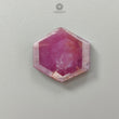 Rosemary Sheen Pink Sapphire Flat Slices: Natural Untreated Sapphire Gemstone Hexagon Shape 1pc For Jewelry