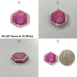 Rosemary Sheen Pink Sapphire Flat Slices: Natural Untreated Sapphire Gemstone Hexagon Shape 1pc For Jewelry