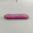 Rosemary Ruby Gemstone Flat Slices: 46.50cts Natural Untreated Sheen Pink Ruby Unique Eiffel Tower Engraved 41.5*15mm 1pc For Jewelry