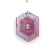 Rosemary Pink Sapphire Flat Slices: Natural Untreated Sheen Sapphire Gemstone Hexagon Shape 1pc For Jewelry September Birthstone