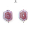 Rosemary Pink Sapphire Flat Slices: Natural Untreated Sheen Sapphire Gemstone Hexagon Shape 1pc For Jewelry September Birthstone