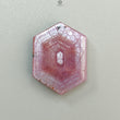 Rosemary Pink Sapphire Flat Slices: Natural Untreated Sheen Sapphire Gemstone Hexagon Shape 1pc For Jewelry September Birthstone