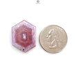 Rosemary Pink Sapphire Flat Slices: Natural Untreated Sheen Sapphire Gemstone Hexagon Shape 1pc For Jewelry September Birthstone