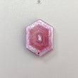 Rosemary Pink Sapphire Flat Slices: Natural Untreated Sheen Sapphire Gemstone Hexagon Shape 1pc For Jewelry September Birthstone