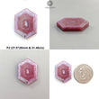 Rosemary Pink Sapphire Flat Slices: Natural Untreated Sheen Sapphire Gemstone Hexagon Shape 1pc For Jewelry September Birthstone