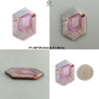 Rosemary Pink Sapphire Flat Slices: Natural Untreated Sheen Sapphire Gemstone Hexagon Shape 1pc for Jewelry September Birthstone